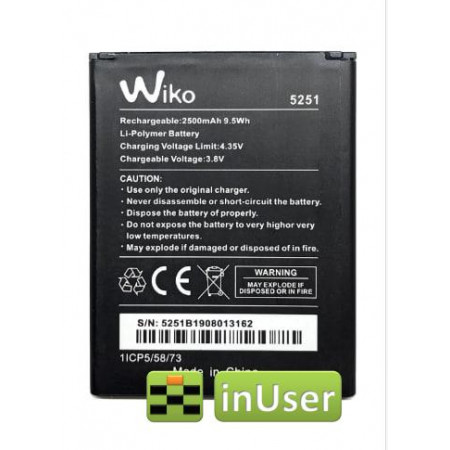 Акумулятор для Wiko 5251 Pulp 3G, Wiko Pulp 4G, BQ-5522 Next, Wiko Rainbow Jam 4G, Wiko Robby Original PRC