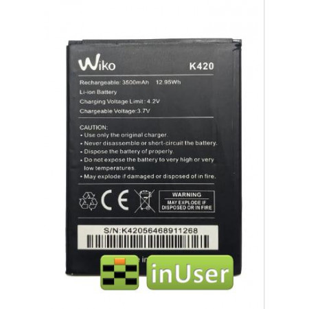 Акумулятор для Wiko K420 Original PRC