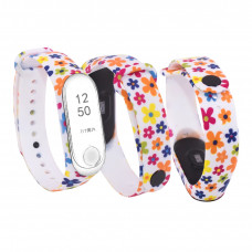 Ремешок для Mi Band 3/4 (Color №10 Ромашки)