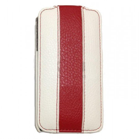 Чехол Rada leather case for Samsung S5830 Galaxy Ace (white red)
