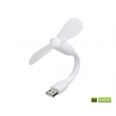 Мобильный вентилятор USB белый, от повербанка / ноутбука и др