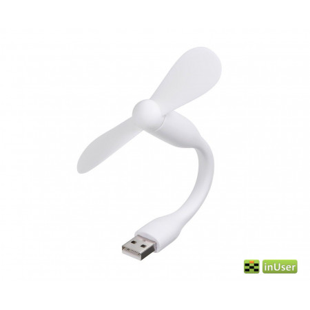 Мобильный вентилятор USB белый, от повербанка / ноутбука и др