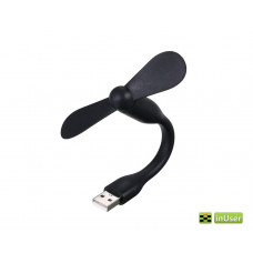 Мобильный вентилятор USB черный, от повербанка / ноутбука и др