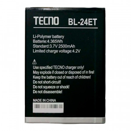Акумулятор BL-24ET для Tecno POP 1 Pro / Tecno POP 2F (B1F) / Tecno F7 (BL-F3) 2500 mAh Original PRC