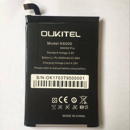 Акумулятор Oukitel K6000 / K6000 Pro / K10000 / Doogee T6 PRO / Homtom HT6 / Ulefone POWER