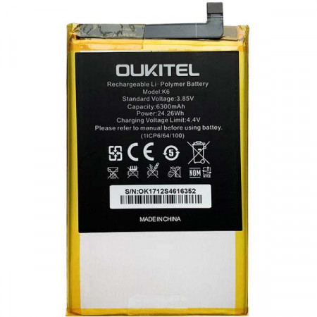 Акумулятор Oukitel K6 (6300mAh)