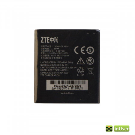 Акумулятор Li3716T42P3h595251 / Li3817T43P3h для ZTE Blade L / ZTE N9500, ZTE Flash, ZTE U808, ZTE N798, ZTE Q501U, ZTE Q201T, NZTE 900D, ZTE N798+, ZTE Q501T