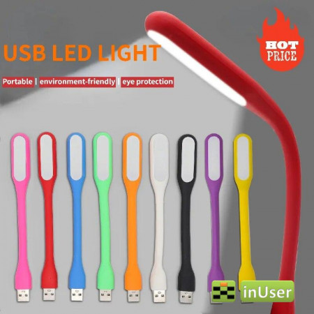 Гибкая USB лампа-фонарик USB LED Light Цвет Mix