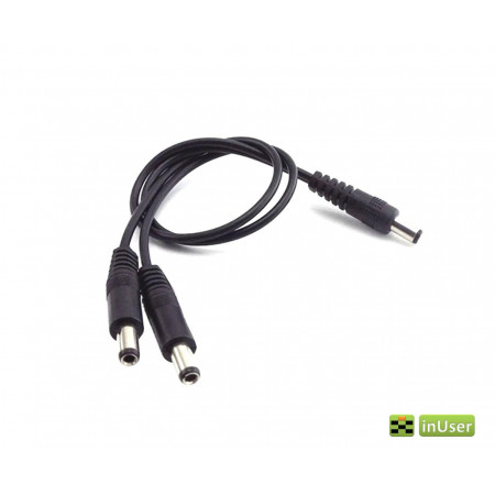 Кабель питания разветвитель для роутера DC 5.5x2.1 to 2 DC 5.5x2.1 0.5m (переходник / кабель / раздвоитель / адаптер)