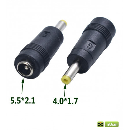 Переходник с DC 5.5 х 2.1mm на DC 4.0 х 1.7mm для питания роутеров(xiaomi, asus) и др устройств от Power Bank и других источников питания