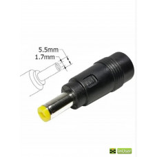 Переходник с DC 5.5 х 2.1mm на DC 5.5 х 1.7mm для питания роутеров и др устройств от Power Bank и других источников питания