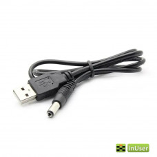 USB-Кабель для роутера USB to DC 5.5x2.1 (5v) 1m (для подключения роутера от повербанка)