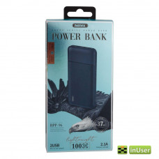 Портативная батарея (Power Bank, УМБ) Remax RPP-96 Lango series (10000 mAh / Out: 2USB 5V/2A / In: Type-C, micro-USB 5V/2A ) с LED индикатором