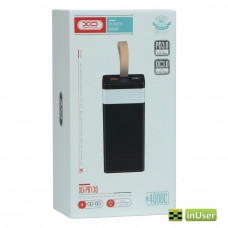 Портативная батарея (Power Bank, УМБ) XO PR130 (40000mAh / Out: 2xUSB-A 22.5W QC3.0,Type-C PD 20W / In: micro-USB, Type-C 18W ) с LED Дисплеем и фонариком, Чёрный