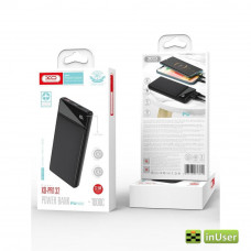Портативная батарея (Power Bank, УМБ) XO PR132 с быстрой зарядкой (10000mAh / Out: 2xUSB-A 22.5W  QC3.0,Type-C PD 20W / In: Lightning, micro-USB, Type-C 18W ) с LED Дисплеем, Чёрный