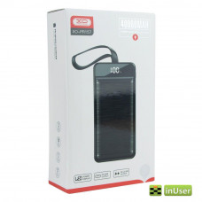 Портативная батарея (Power Bank, УМБ) XO PR157 (40000mAh / Out: 3xUSB-A 22.5W QC3.0, Type-C PD 20W / In: Lightning, micro-USB, Type-C 18W ) с LED Дисплеем и фонариком, Чёрный