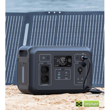 Портативная электростанция 1200W/1008Wh (Redway SGR-PPS1200-3) LIFEPO4 (Чистая синусоида) с Быстрой зарядкой до 2х часов