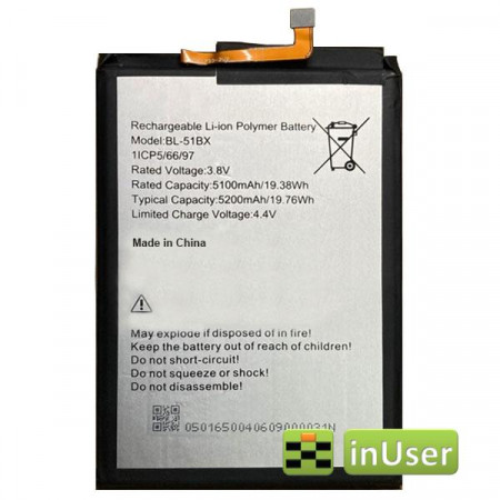Акумулятор BL-51BX для Infinix Note 8 X692, Infinix Note 8i X683, Infinix Hot 10 X682, X682B, X682C Infinix Hot 11, Infinix Hot 20, Infinix Hot Zero Ultra