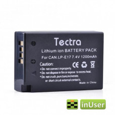 Акумулятор Canon LP-E17 Tectra 1200 mAh для Canon EOS RP M3 / Canon EOS RP M5 / Canon EOS RP M6 / Canon EOS RP 200D / Canon EOS RP / 750D / Canon EOS RP 760D / Canon EOS RP 850D)