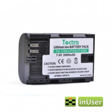 Акумулятор Canon LP-E6 Tectra 2000 mAh для Canon EOS 5D3, Canon EOS 5D4, Canon EOS 70D, Canon EOS 7D, Canon EOS 7D2, Canon EOS 5D2, Canon EOS 6D, Canon EOS 60D, Canon EOS 80D, Canon EOS 5D Mark II, Canon EOS 5D Mark II