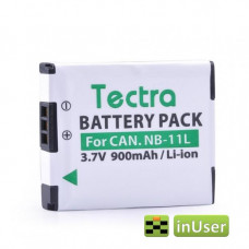 Акумулятор NB-11L Tectra 900 mAh для Canon PowerShot A2300, Canon PowerShot A3400, Canon PowerShot A4000, Canon PowerShot ELPH 110, Canon PowerShot 320, Canon PowerShot SX400