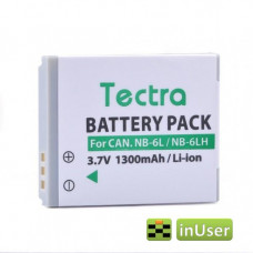 Акумулятор NB-6L / NB-6LH Tectra 1300 mAh для Canon IXUS 105, Canon IXUS 210, Canon IXUS 300, Canon IXUS S95, Canon IXUS 90, Canon IXUS SX240, Canon IXUS 510, Canon IXUS 700