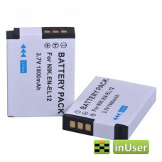 Акумулятор Nikon EN-EL12 Digital Power 1800 mAh для Nikon S9100 / Nikon S9200 / Nikon S9400 / Nikon S9500 / Nikon S70