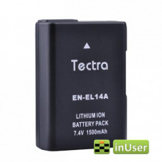 Акумулятор Nikon EN-EL14 Tectra 1500 mAh для Nikon D3100 / Nikon D3200 / Nikon D3300 / Nikon D5100 / Nikon D5200 / Nikon D5300