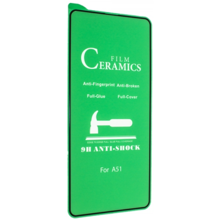 Гибкое Защитное стекло 9D Ceramix для Samsung A515 Galaxy A51 (black)