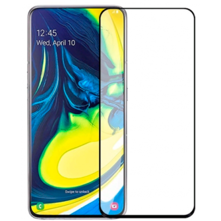 Защитное стекло 9D для Samsung A715, A805, A815, A905 Galaxy A71, A80, A81, A90 (black)