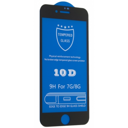 Защитное стекло 10D для iPhone 7/8 plus (black)