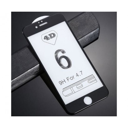 Защитное стекло 4D для iPhone 6 / iPhone 6S / iPhone 7 / iPhone 8 / iPhone SE2 (black)