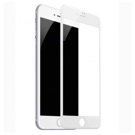 Защитное стекло 5D для iPhone 6 Plus / 6S Plus / 7 Plus / 8 Plus (белый)