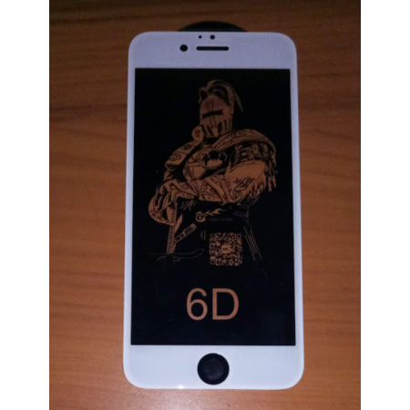 Защитное стекло 6D для iPhone 6 / iPhone 6S / iPhone 7 / iPhone 8 / iPhone SE2 (white)