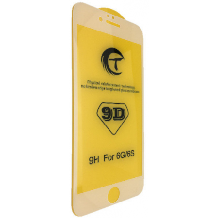 Защитное стекло 9D для iPhone 6 / iPhone 6S / iPhone 7 / iPhone 8 / iPhone SE2 (white)