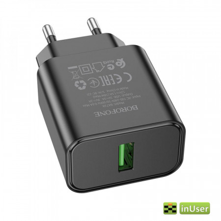 Сетевое Зарядное Устройство Borofone BA72A Spring QC3.0 18W 3A
