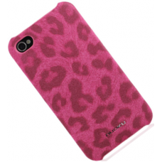 Чехол-накладка Nuoku LEO stylish leather cover for iPhone 4 /4S (pink)