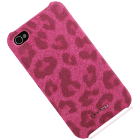Чехол-накладка Nuoku LEO stylish leather cover for iPhone 4 /4S (pink)