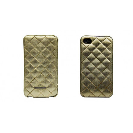 Чехол Nuoku ONLY luxury lambskin case for iPhone 4 /4S (gold)