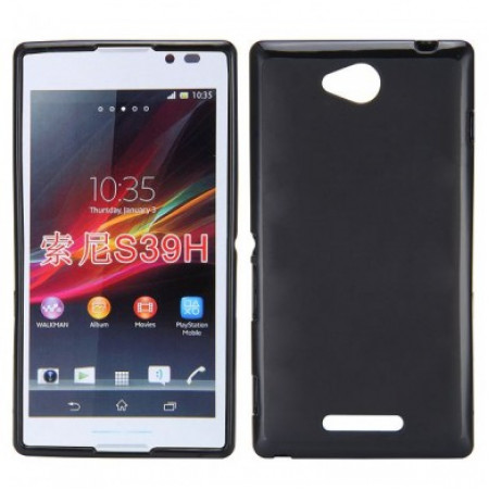 Чехол-накладка TPU cover case for Sony Xperia C S39h (black)