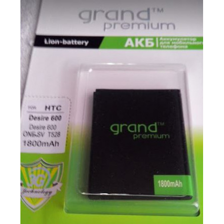 Акумулятор Grand BM60100 (BA S890, UF514657FX), B047100/BO47100 (BA S900) для HTC One SV/C520e, One ST/T528t, One SC T528d, Desire 400, Desire 500, Desire 600