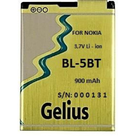 Акумулятор Gelius BL-5BT для Nokia для 2600 Classic, 7510 Supernova, N75 (900 mAh)