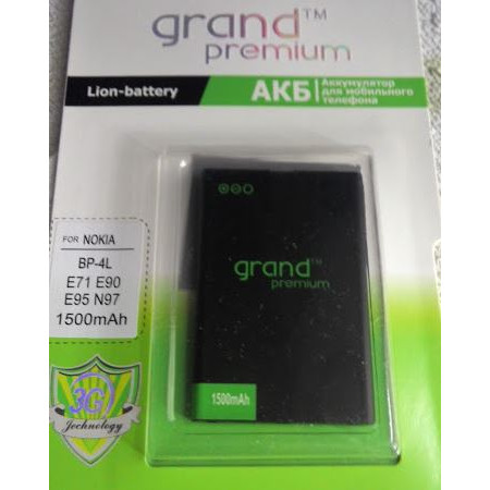 Акумулятор Grand BP-4L для Nokia 6760 Slide, 6790 Surge, E52, E55, E6-00, E61i, E62, E63, E71, E71x, E72, E73 Mode, N810 internet Tablet, N97, Nokia E90 Communicator