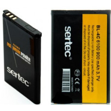 Акумулятор Sertec BL-4C для Nokia 1006, 1202, 1203, 1280, 1661, 1662, 2220, 2228, 2650, 2652, 2690, 3108, 3128, 3500, 5100, 6100, 6101, 6102, 6103, 6125, 6131, 6133, 6136, 6170, 6260, 6300, 6301, 7200, 7205, 7270, 8208, C1-01, C1-02, C2-05, X2-00 (900 mAh