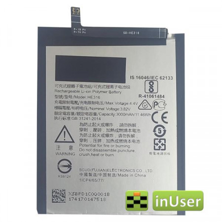 Акумулятор HE316 / HE317 / HE335 для Nokia 6 (TA-1000, TA1021, TA-1025, TA-1033) Original PRC