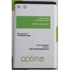 Акумулятор Optima BL-4C для Nokia 1006, 1202, 1203, 1280, 1661, 1662, 2220, 2228, 2650, 2652, 2690, 3108, 3128, 3500, 5100, 6100, 6101, 6102, 6103, 6125, 6131, 6133, 6136, 6170, 6260, 6300, 6301, 7200, 7205, 7270, 8208, C1-01, C1-02, C2-05, X2-00 (800 mAh