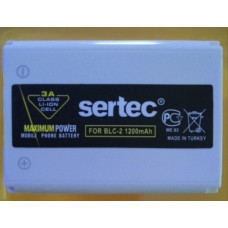 Акумулятор Sertec BLC-2 для Nokia 1221, 1260, 1261, 2260, 3310, 3315, 3320, 3330, 3350, 3360, 3390, 3395, 3410, 3510, 3510i, 3520, 3560, 3570, 3585, 3585i, 3586i, 3587i, 3588i, 3589i, 3590, 3595, 5510, 6010, 6650, 6651, 6800, 6810 (1200 mAh)