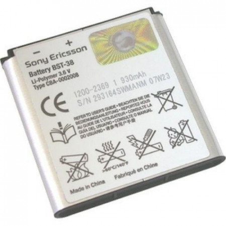 Акумулятор Sony Ericsson BST-38 для C510i, C902i, C905i, F100i, K770i, K850i, R300i, R306i, S312i, S500i, T303i, T650i, W150i, W580i, W760i, W902i, W980i, W995i, Xperia mini X10i, Z770i, Z780i