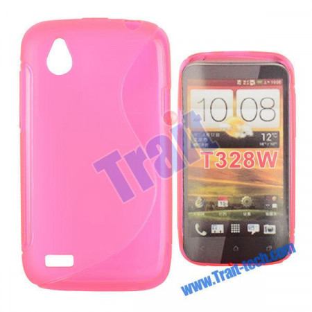 Чехол-накладка TPU cover case for HTC Desire V T328w/Desire X (pink)