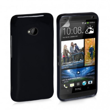 Чехол-накладка TPU cover case for HTC One M7 (black)